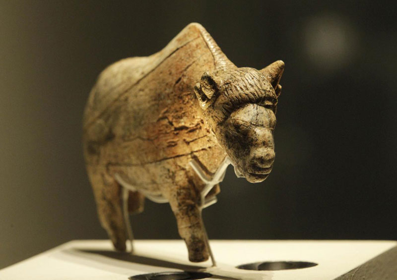 21,000 year old Bison sculpture