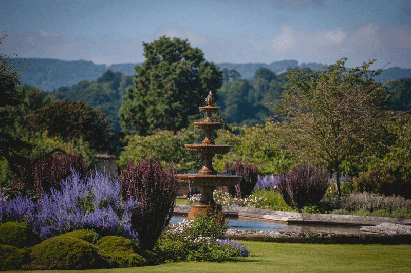 The gardens at Cowdray House at Midhurst