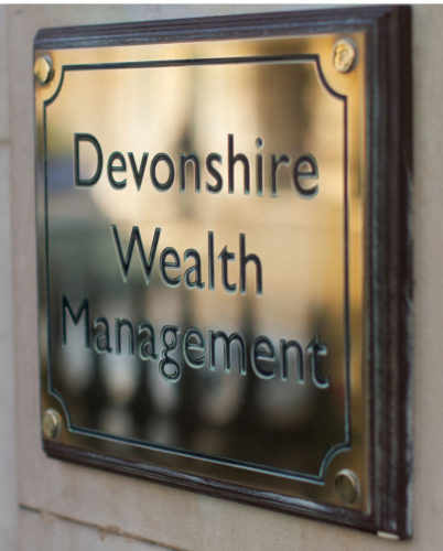 Devonshire Wealth Management Brass Plate