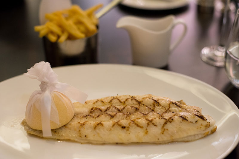 Dover Sole at Kaspars Seafood Bar and Grill in the Savoy London
