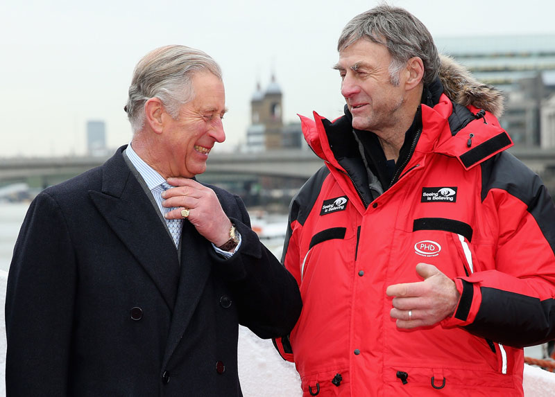 HRH Prince Charles and expedition leader Sir Ranulph Fiennes