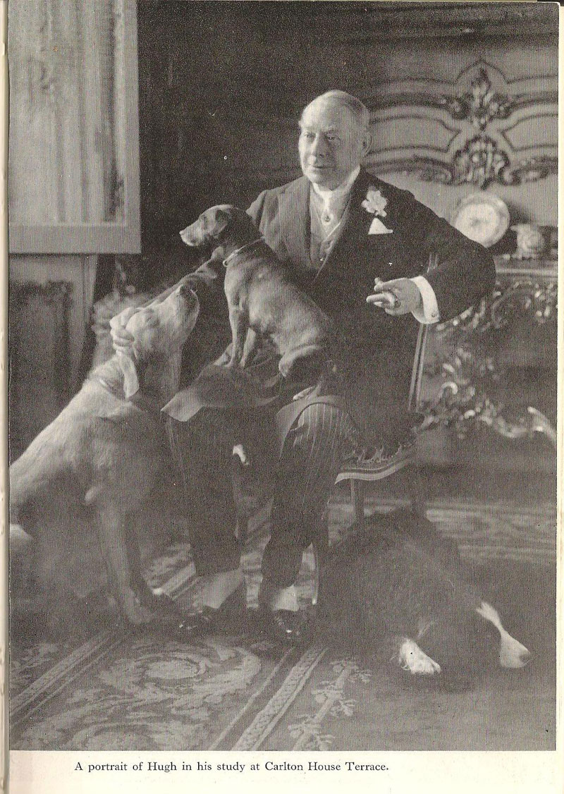 Hugh Lowther with dogs Carlton House Terrace