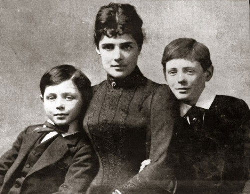 Lady Churchill and sons