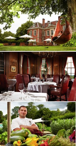 Lainston House Dining Room and Chef Phil Yeomans