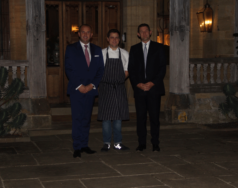 Master-Sommelier-Gino-Nardella-and-Executive-Chef-James-Durrant-and-Chief-Executive-at-Cowdray-Jonathan-Russell