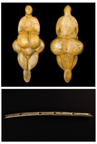 Obese female figure and Flute