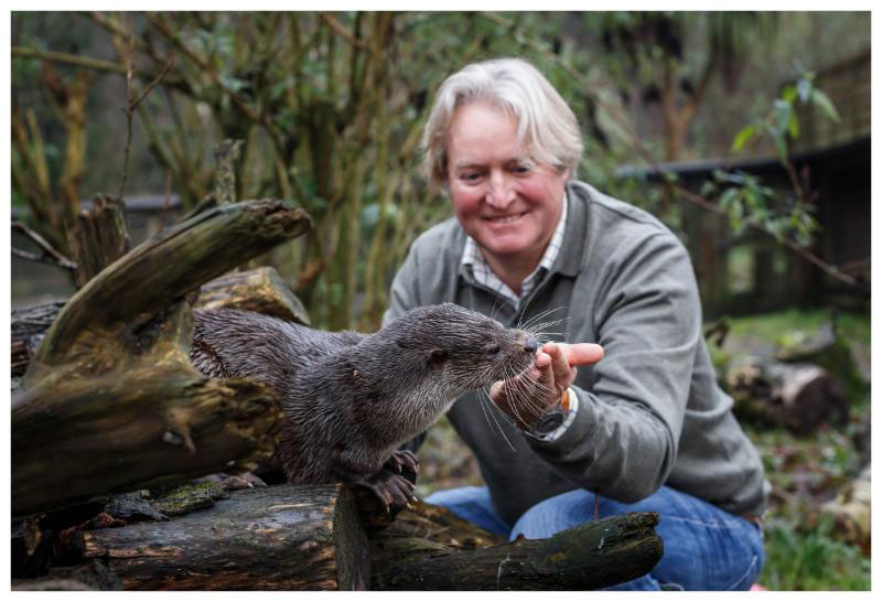 Simon Cooper of Fishing Breaks with Topaz the Otter