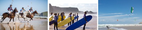 Sports on the beach at Watergate Bay Hotel Cornwall