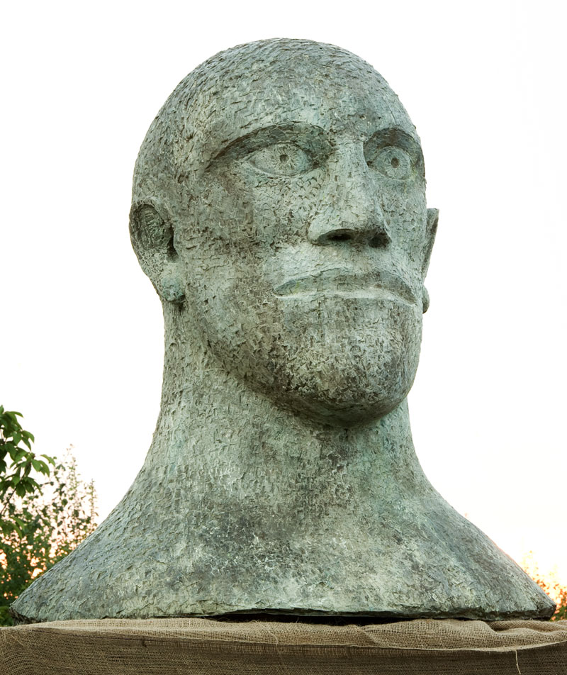Monumental Bronze Head by Dame Elisabeth Frink