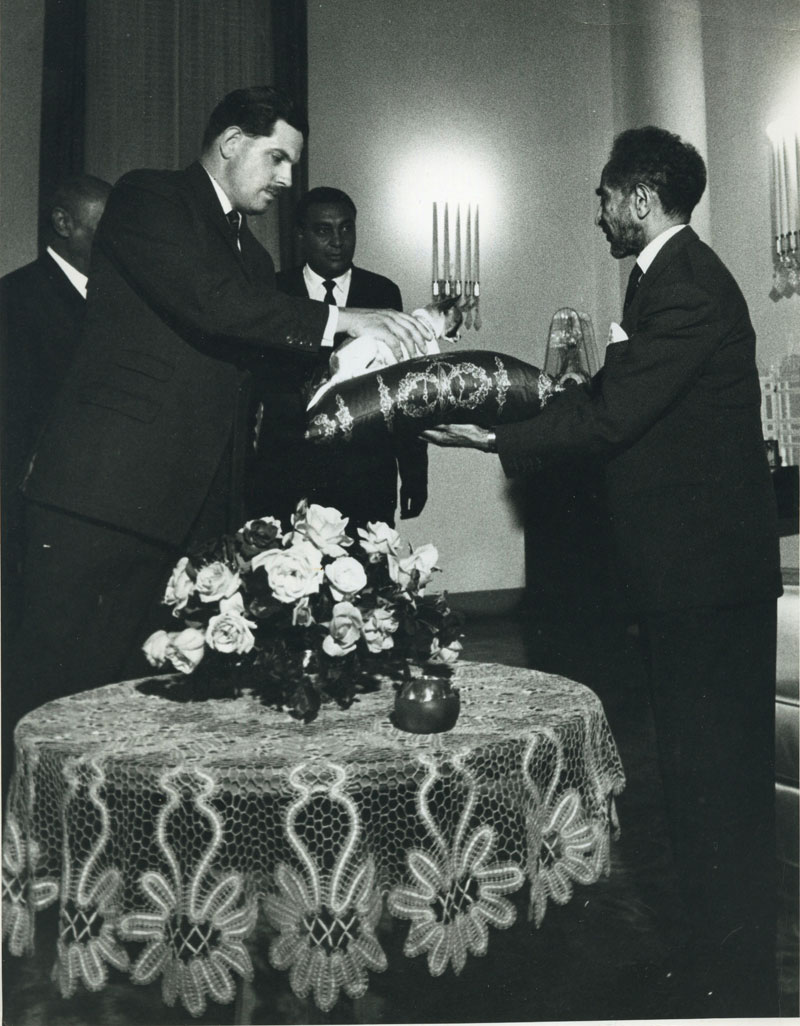 Haille Selassie being presented with Lulette