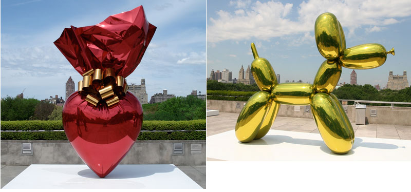 Jeff Koons Wrapped Heart and Balloon Poodle