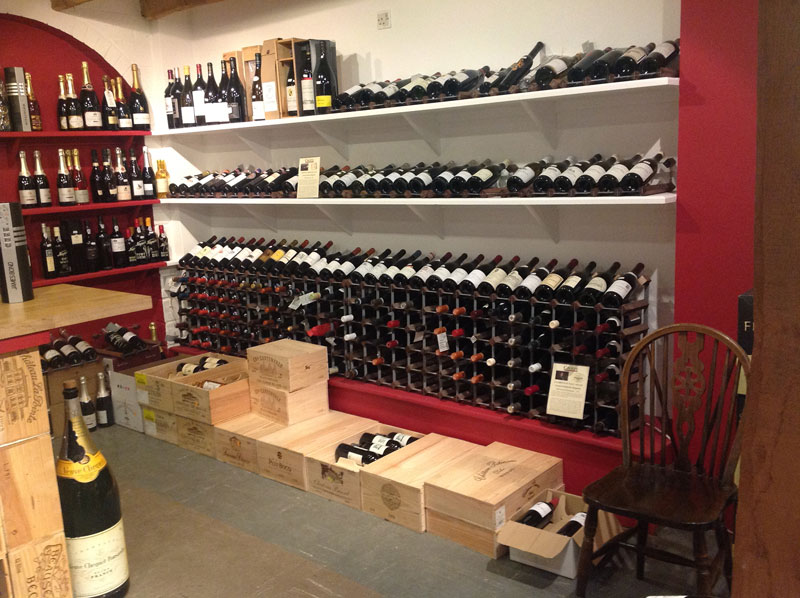 wine cellar full for Christmas