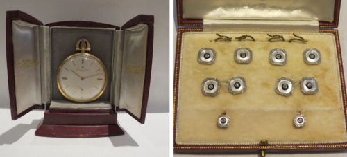 Vacheron and Constantin Pocket Watch and Garrards Art Deco Cufflinks and Buttons Set